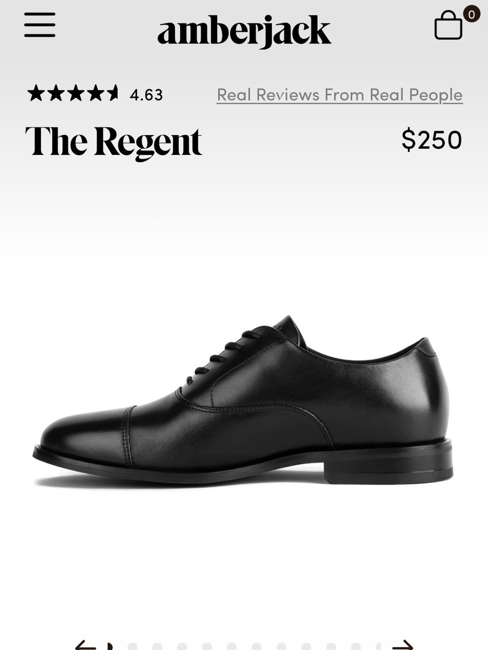 Amberjack The Regent Men's Black Dress Shoe